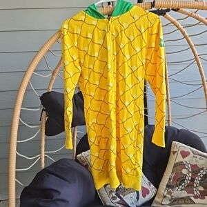 Tipsy Elves Full Length Medium Sweater Full Zip Pineapple With Hood